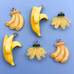 10pcs Fashion Yellow Resin Banana Pendant Accessories For Women Necklace Bracelet For DIY Jewelry Making