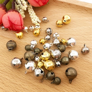 100pcs Bells Jewellery Bells  Collar Bells Bells That Jingle, Large Bells, Tiny Bells, Bell Beads, Bells for Christmas, DIY Jewelry Findings