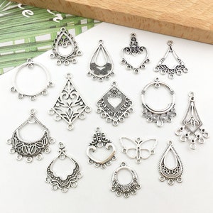 10/20/30PCS Earring pendant charms Ancient silver earrings charms Charms for Earrings, Pendants for Necklaces, Jewelry Supplies, DIY Jewelry
