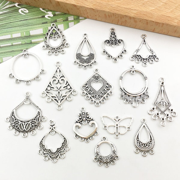 10/20/30PCS Earring pendant charms Ancient silver earrings charms Charms for Earrings, Pendants for Necklaces, Jewelry Supplies, DIY Jewelry