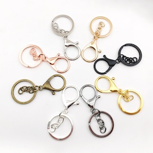 5-15pcs Losbter Clasp Hooks Keychains Lobster Claw Clasp, Keychain Ring, and Swivel hook Key Ring  Accessories For Jewelry Making