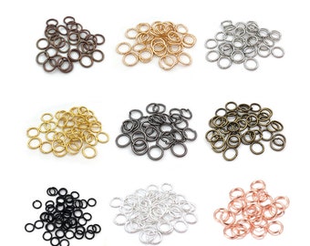 40g Lot 4 5 6 7 8 10 12mm Jumprings Split Ring Metal Connectors DIY Hand Made Accessories For Jewelry Making