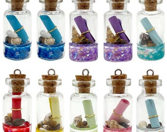 10pcs 16*41mm Transparent Drift Bottle Wishing Bottle Charms Resin 3D Pendants for DIY Bracelet Necklace Earrings Jewelry Making Accessories