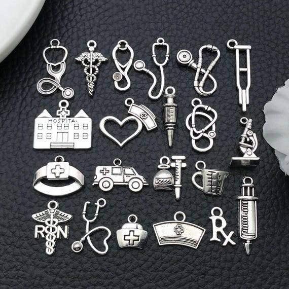 20/21pcs Alloy Medical Tool Charms Doctor Nurse Pendants for DIY Necklace Bracelet Earrings Jewelry Making Accessories