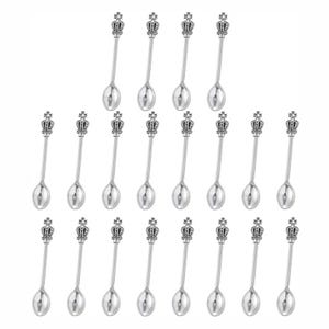 5/10pcs 10*54mm Vintage Crown Table Spoon Design Charms Alloy Cutlery Pendants For DIY Bracelet Necklace Jewelry Making Accessories