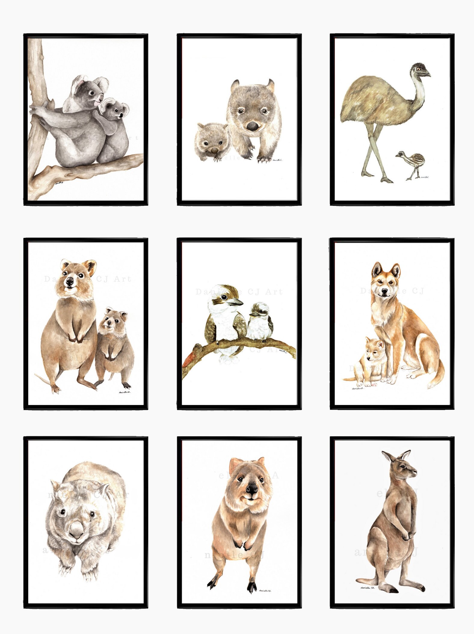 A3 Australian Animal Prints Buy 2 Get 1 Free watercolour Etsy
