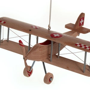 Helvetica Airplane, Beech Hanging plane, Nursery Decor, Decorative wood aircraft, Travel theme nursery, baby shower/pilot gift, Home Warming