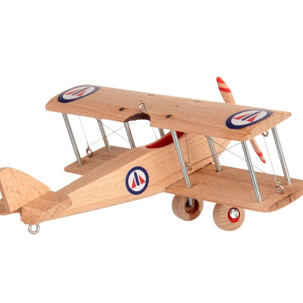 Вeech Hanging Airplane for son. Norwegian Military aircraft insignia. Wooden model. Ideal gift for boys birthday. Mobile. Travel theme.