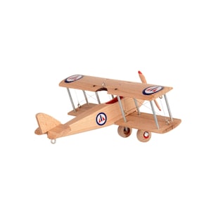 Avión colgante de madera para hijo. Insignia de avión militar noruego. Modelo de madera. Regalo ideal para cumpleaños de niño. Móvil. Temática de viajes.