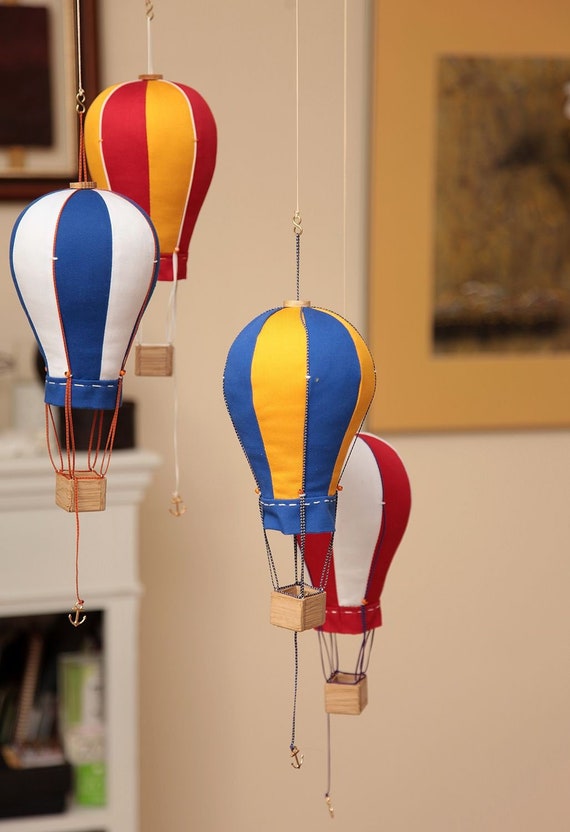 Hot Air Balloon Mobile Kids Room Decor Ballooning Adventure Etsy