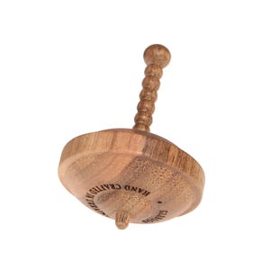 Handcrafted Walnut Spinning Top, Wooden Fidget Toy for Seniors, Calming Sensory Toy, Gift for Older Adults