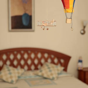 Beech Hanging Airplane Mobile, Decorative Wooden Airplane for Travel Theme Nursery, 5 inches image 13