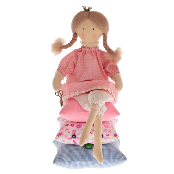 Puppe Prinzessin auf der Erbse, Tilda, Kinderzimmer Dekor, Interior Spielzeug, Märchen Geschenk, Mädchenzimmer Dekor, handgemacht, Stoffpuppe, Geburtstagsgeschenk