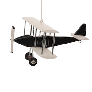 Wooden Hanging Airplane, Black White, For Children, Nursery Decor, Little Biplane, Decorative plane, Collectible, model!
