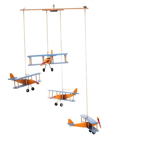 Airplane Mobile 4 Different Hanging Planes Decorative Wooden - Etsy