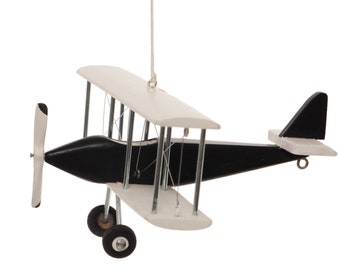 Wooden Hanging Airplane, Black White, For Children, Nursery Decor, Little Biplane, Decorative plane, Collectible, model, FREE SHIPPING!