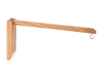 Wooden Wall Mount for Baby Mobile, Nursery Mobile Hanger, Natural Wood Crib Bracket
