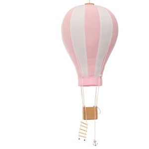 Hängender rosa Heißluftballon. Kinderzimmer Dekor. Kinderzimmer Thema Reise.  Baby-Dusche-Geschenk. Decken Heißluftballon Neuer Baby Textilballon