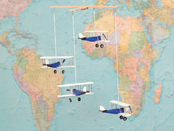 Archeoloog Geologie bezig Vliegtuig baby mobiel 4 blauw wit zwart hangende vliegtuigen - Etsy  Nederland