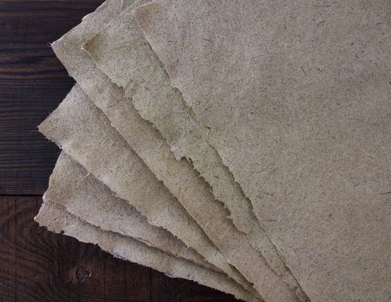 Handmade paper A4 Deckle edge sheet Textured paper Eco Etsy