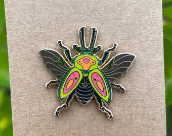 Épingle en émail cerf arc-en-ciel - épingle mite - épingle insecte - épinglette - épingle de collier