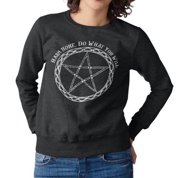 Pagan Hoodie Unisex An It Harm None Do What Ye Will Witchcraft Spiritual Druid
