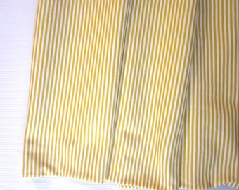 Stripes Knit Fabric - Organic Knit Fabric - Yellow Stripe Fabric -Yellow and White Stripe Fabric-Fabric by the yard -Cloud 9 Fabrics-Cirtron