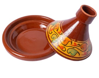 Handmade Moroccan Tagine Pot: Traditional Clay Cookware (20cm)
