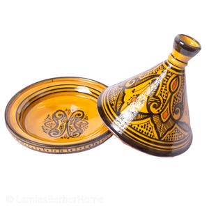 Handcrafted Moroccan Serving Tagine: Serveware in Traditional Art Painting, Decorative Tabelware