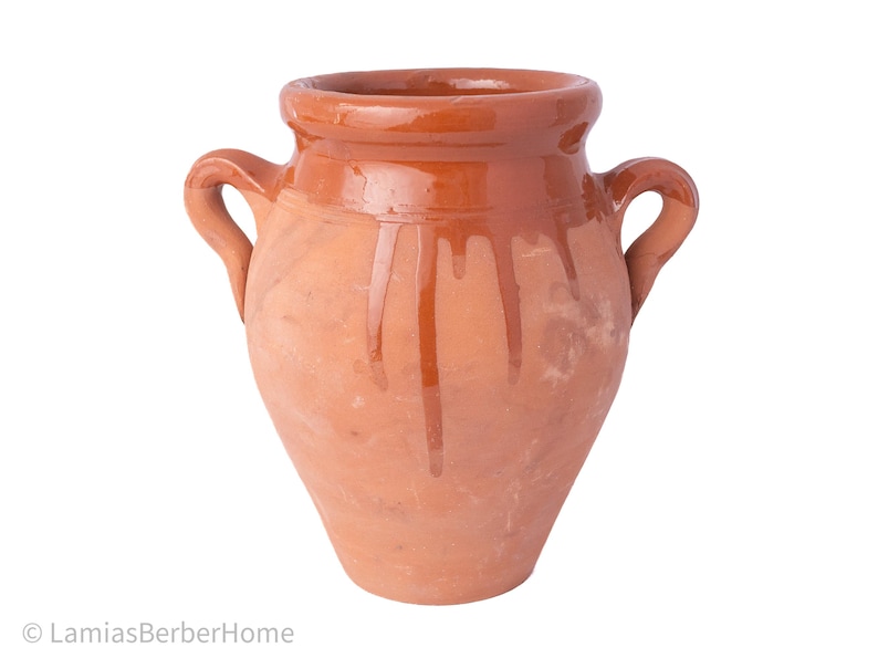 Tanjia Pot, Slow Cooking Clay Terracotta Stew Pot, Marrakech Tangia Vessel image 7