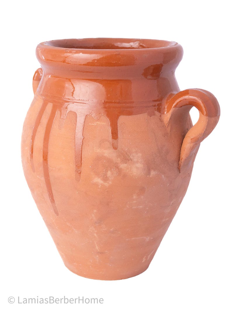 Tanjia Pot, Slow Cooking Clay Terracotta Stew Pot, Marrakech Tangia Vessel image 8
