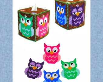 Plastic Canvas Pattern Download - Bright Eyes Owl Décor