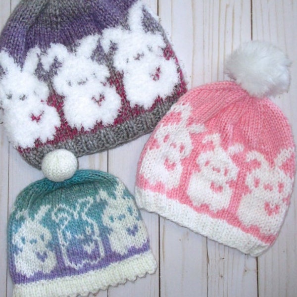 Knit Pattern Download - Hunny Bunny Hats