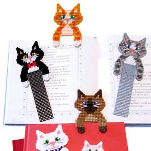 Plastic Canvas Pattern Download - Cute Kitty Bookmarks