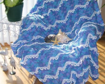 Crochet Pattern Download - Ocean Ripples Afghan
