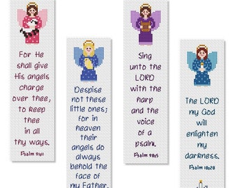 Cross Stitch Pattern Download - Angels of Faith Bookmarks Set One