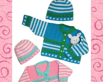 Crochet Pattern Download - Baby Patchwork Set