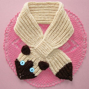 Knit Pattern Download Kitty Keyhole Scarf image 2
