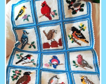 Crochet Pattern Download - Songbird Afghan and Pillows