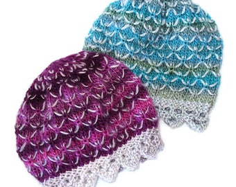 Knit Pattern Download - Dragon Scales Hat