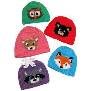 Knit Pattern Download - Forest Friends Hats - Kids All Ages