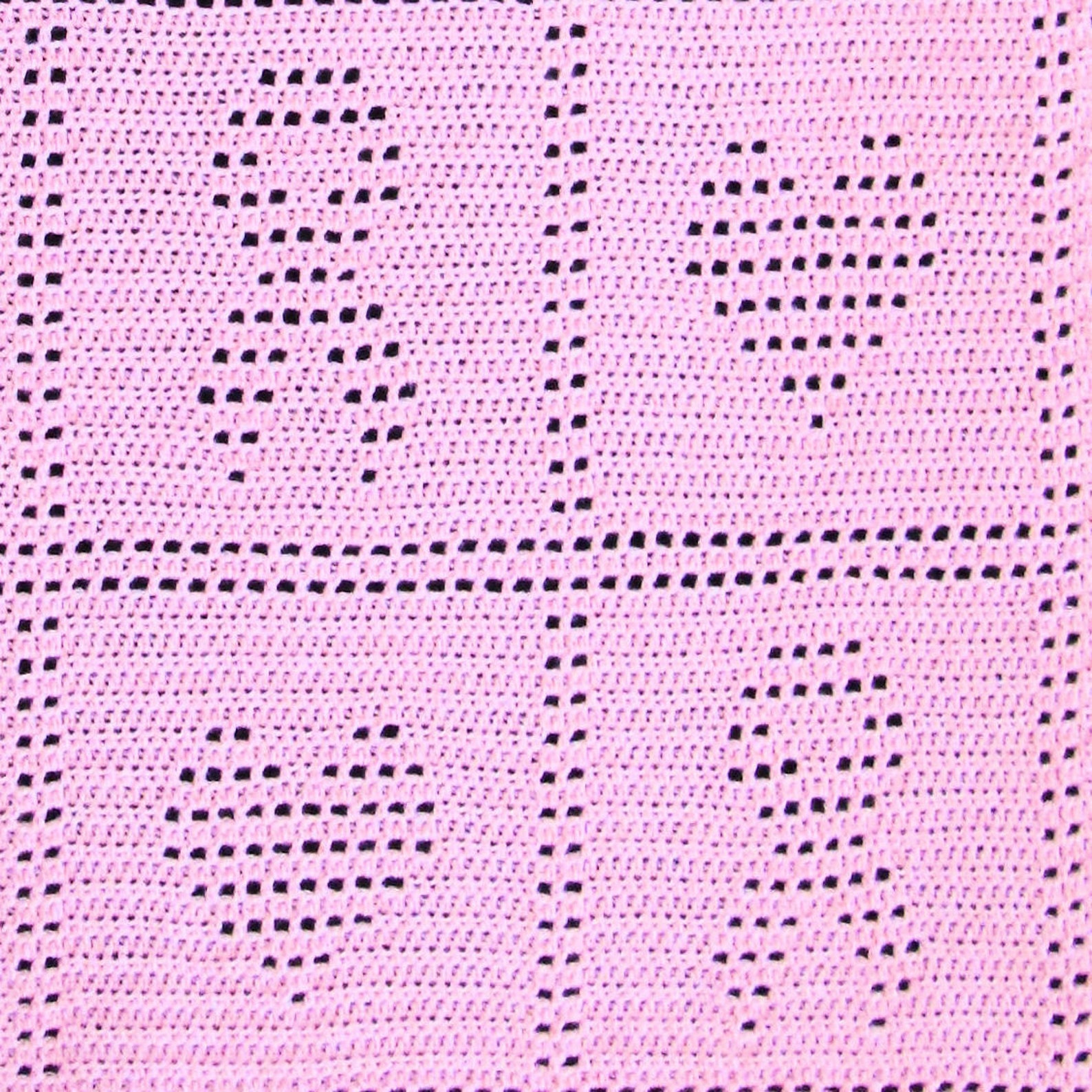 Crochet Pattern Download - Awareness Ribbon Filet Afghan - Support Your ...