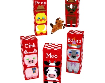 Plastic Canvas Pattern Download - Farm Buddy Mix & Match Blocks