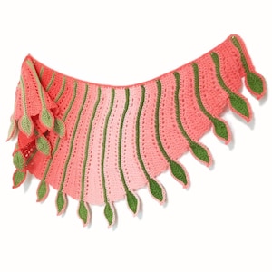 Crochet Pattern Download - Swirling Leaves Wrap