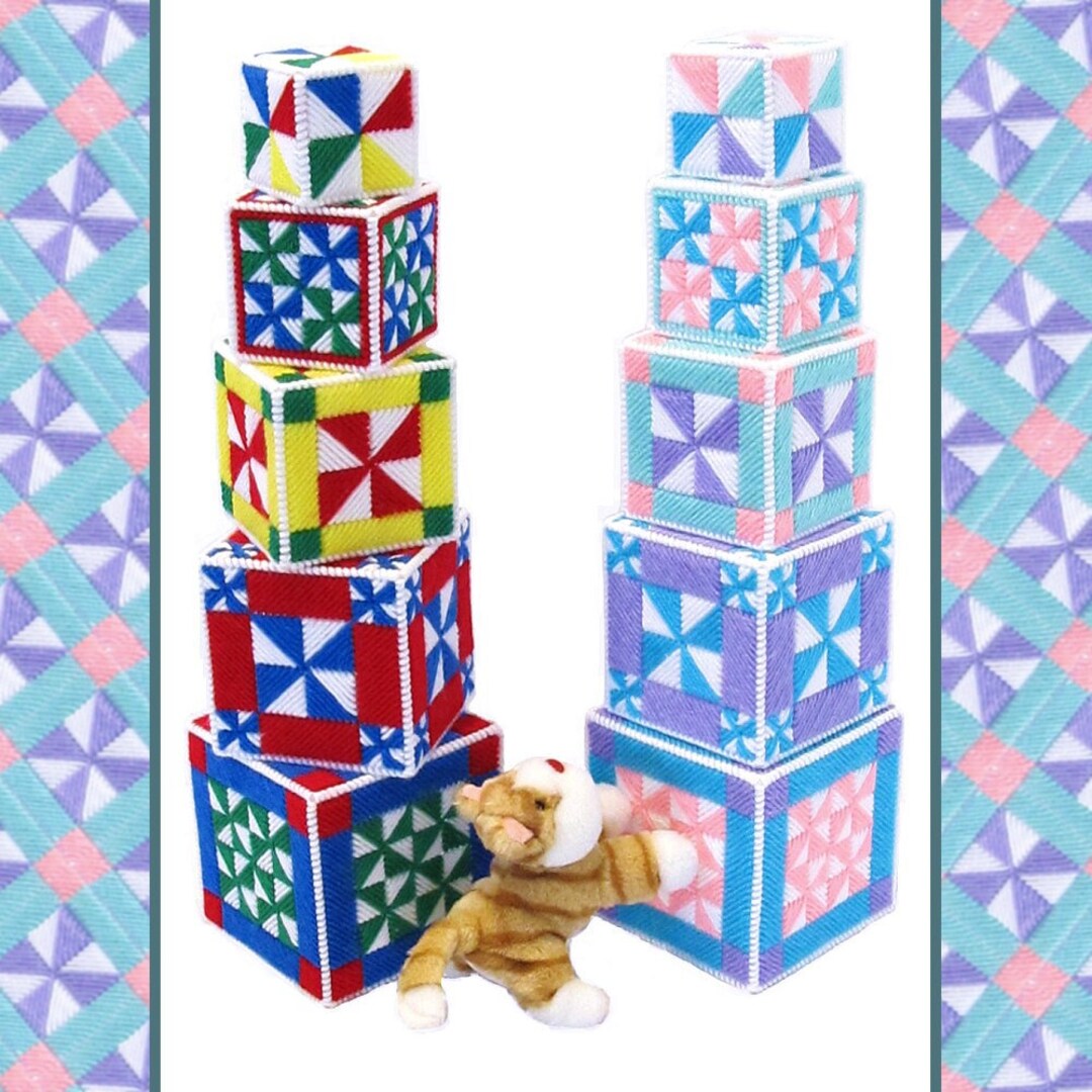 Plastic Canvas Pattern Download Baby Pinwheel Stacking Blocks - Etsy