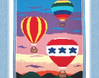 Crochet Pattern Download - Balloons at Sunset Afghan