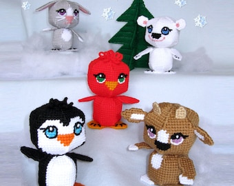 Plastic Canvas Pattern Download - Amigurumi Winter Friends