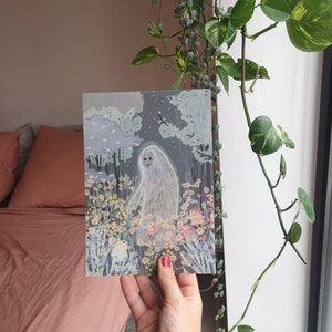 Bonne nuit fantôme illustration / carte de voeux A5