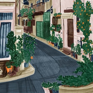 Rabbit street illustration A3