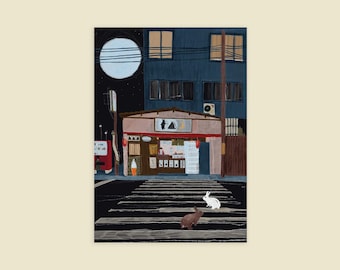 Illustration av Onigiri-butik